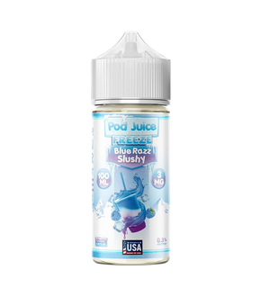 Pod Juice Blue Razz Slushy Freeze 100mL nicotine salt vape juice