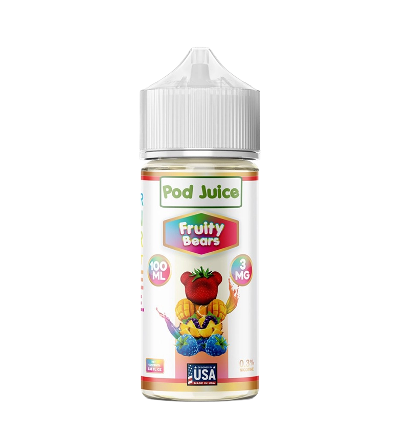 Pod Juice Fruity Bears 100mL salt nic vape juice