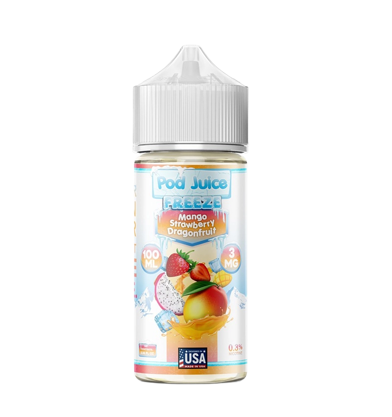Pod Juice Mango Strawberry Dragonfruit 100mL salt nic vape juice