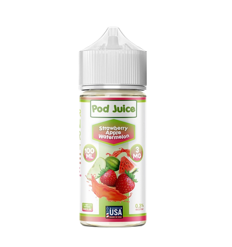 Pod Juice E-Liquid - Strawberry Apple Watermelon 100mL