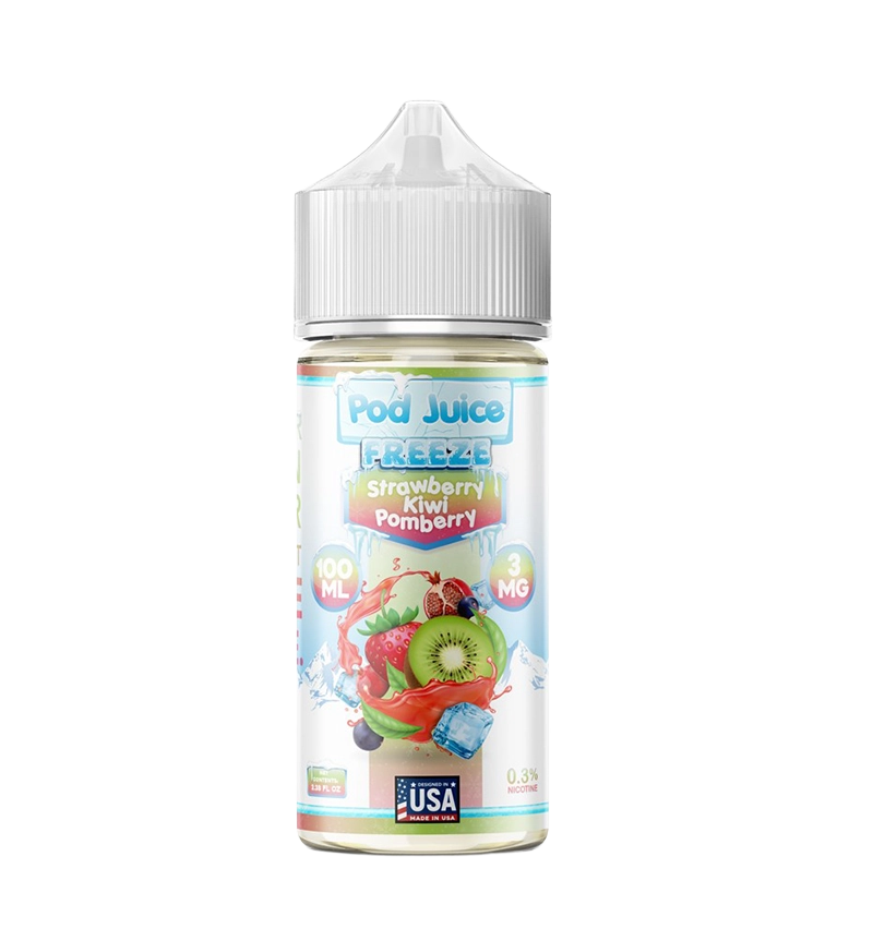 Pod Juice Strawberry Kiwi Pomberry Freeze 100mL salt nic vape juice