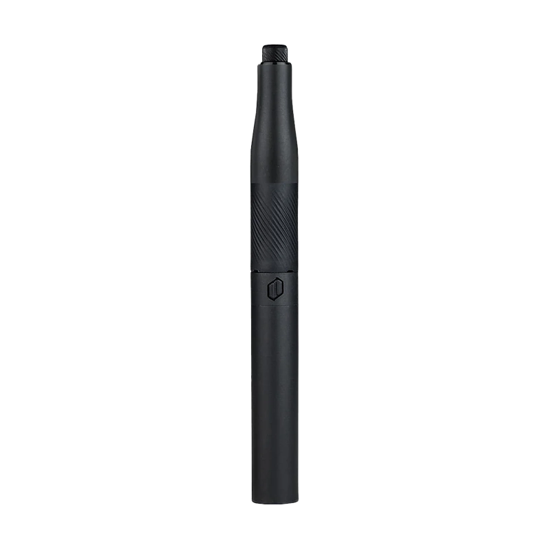 Puffco Plus 3.0 Dab Pen Vaporizer - sleek all-black device with ceramic bowl and integrated loading tool for concentrates.