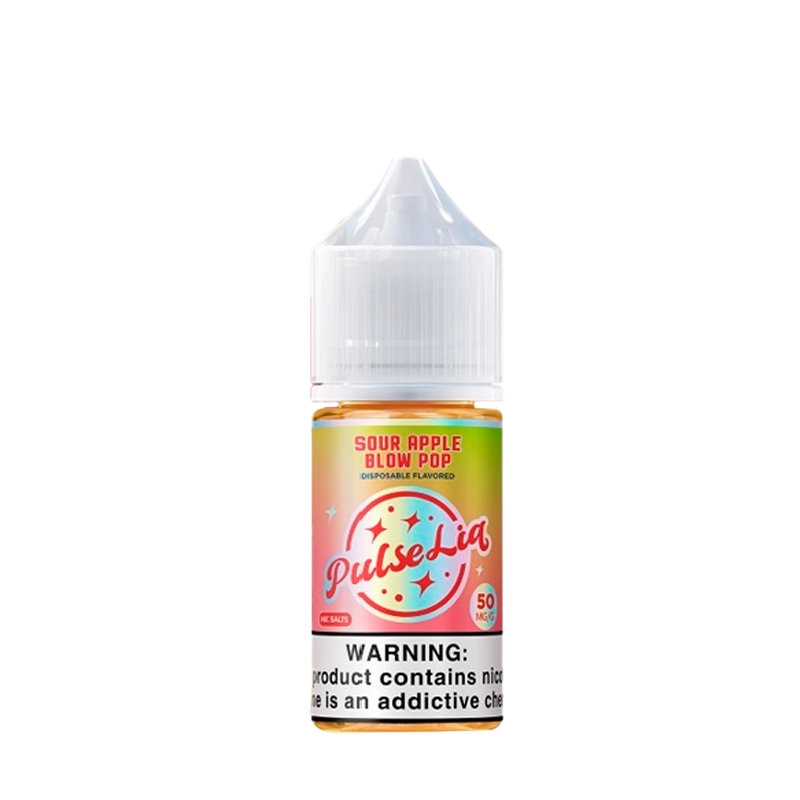 Pulse Liq Salts Sour Apple Blow Pop 30mL nicotine salt e-liquid bottle