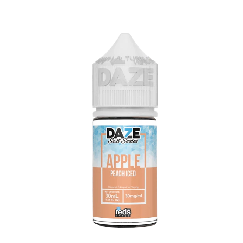 Reds Apple Peach ICED 30mL salt nicotine e-liquid bottle