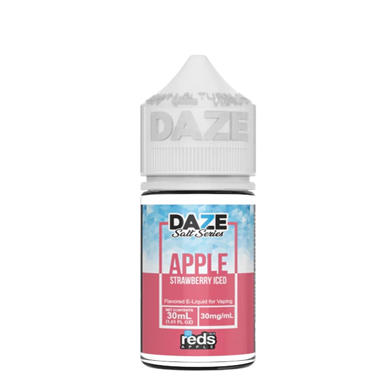 Reds Apple Strawberry ICED 30mL salt nicotine e-liquid bottle