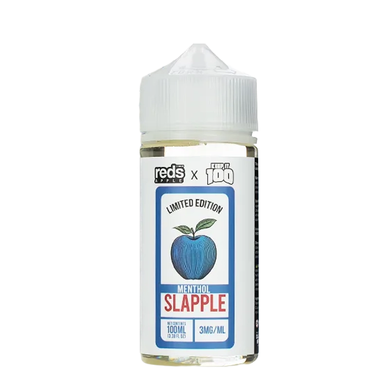 Reds x Keep It 100 Menthol Slapple 100mL e-liquid bottle