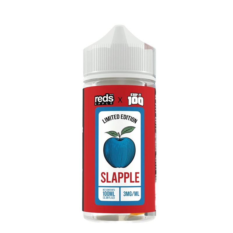Reds x Keep It 100 Slapple 100mL e-liquid bottle