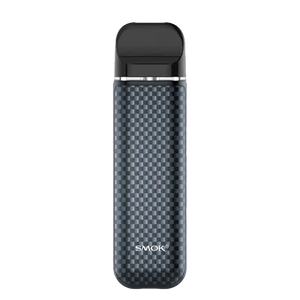 SMOK Novo 3 25W Pod Kit - compact matte black device with LED indicator light and 2ml refillable pod installed.