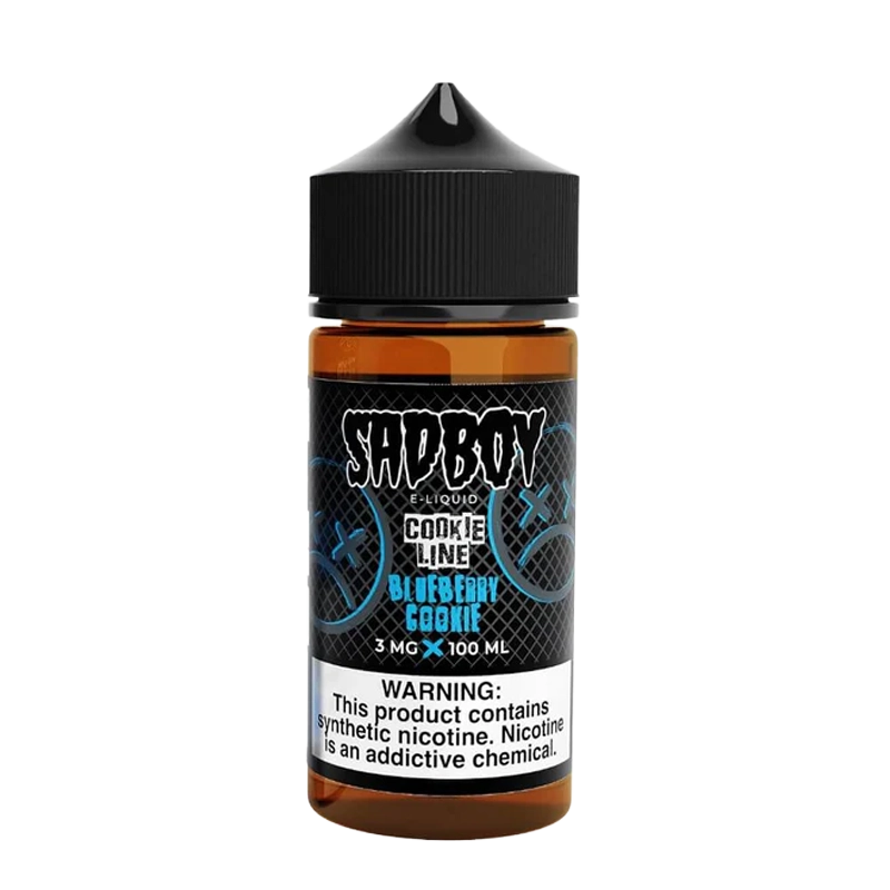 SadBoy Blueberry Cookie 100mL e-liquid bottle