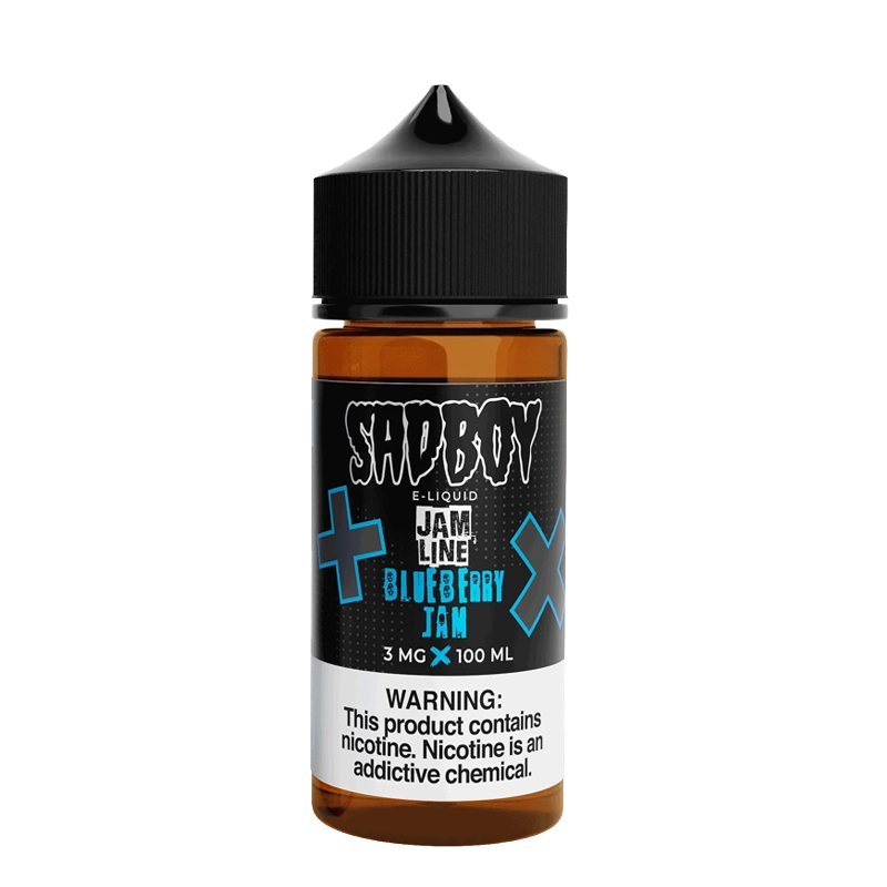 SadBoy Blueberry Jam 100mL e-liquid bottle