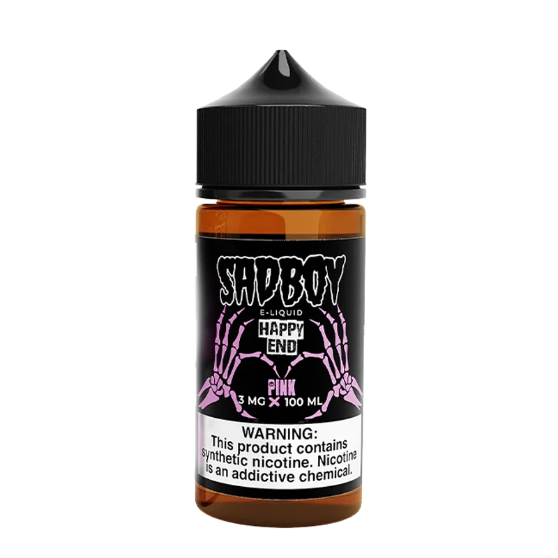 SadBoy Pink Happy End 100mL e-liquid bottle