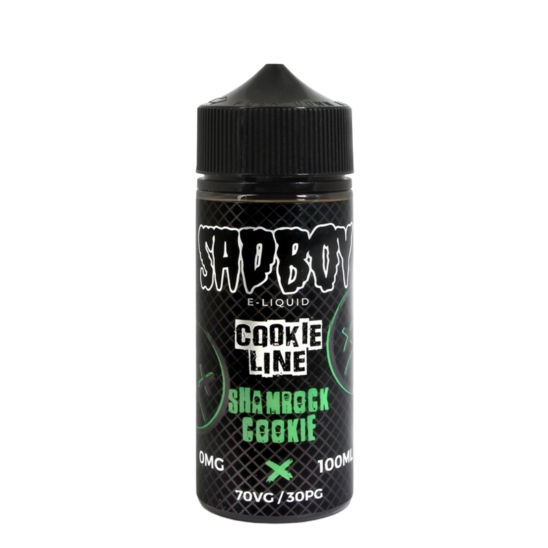SadBoy Shamrock Cookie 100mL e-liquid bottle