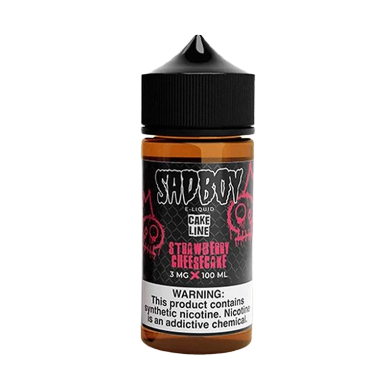 SadBoy Strawberry Cheesecake 100mL e-liquid bottle