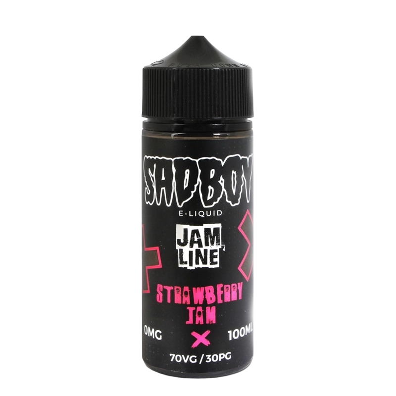 SadBoy Strawberry Jam 100mL e-liquid bottle