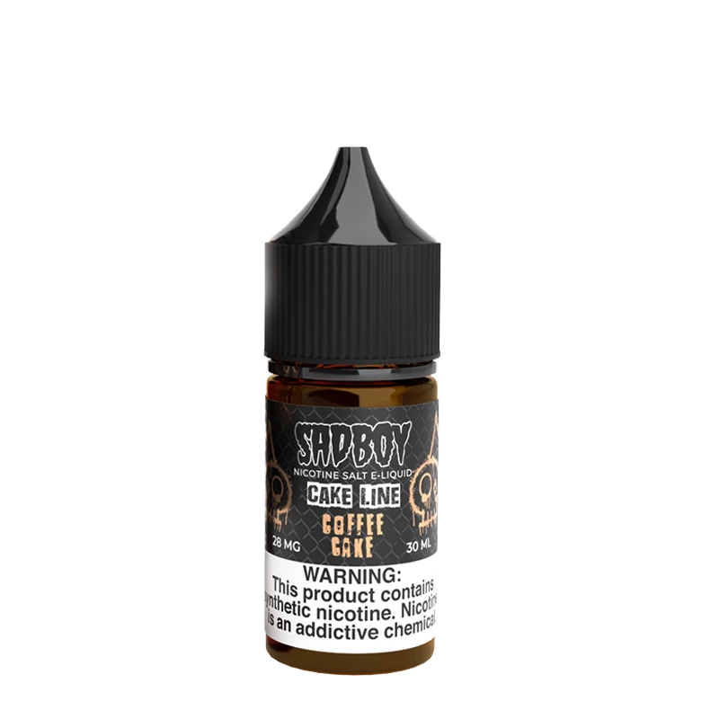 SadBoy Coffee Cake 30mL salt nicotine e-liquid bottle