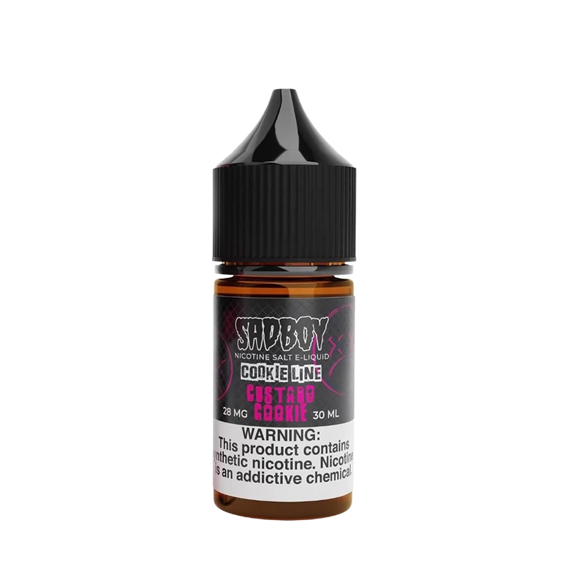 SadBoy Custard Cookie 30mL salt nicotine e-liquid bottle