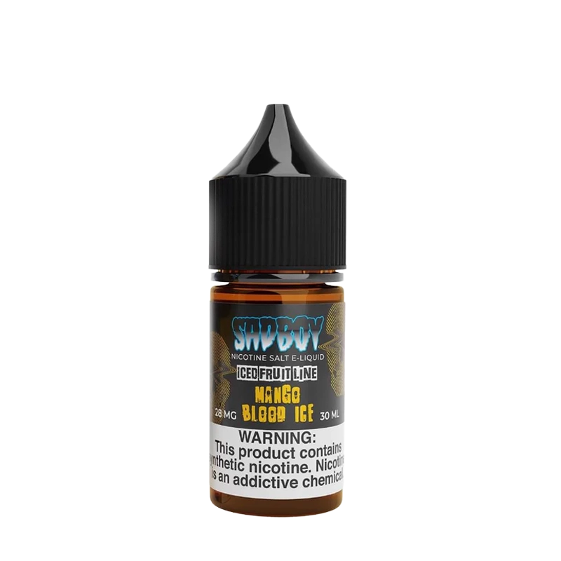 SadBoy Mango Blood ICE 30mL salt nicotine e-liquid bottle