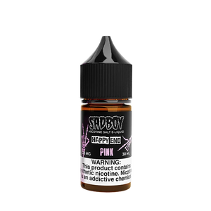 SadBoy Pink Happy End 30mL salt nicotine e-liquid bottle