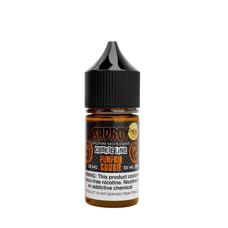 SadBoy Pumpkin Cookie 30mL salt nicotine e-liquid bottle