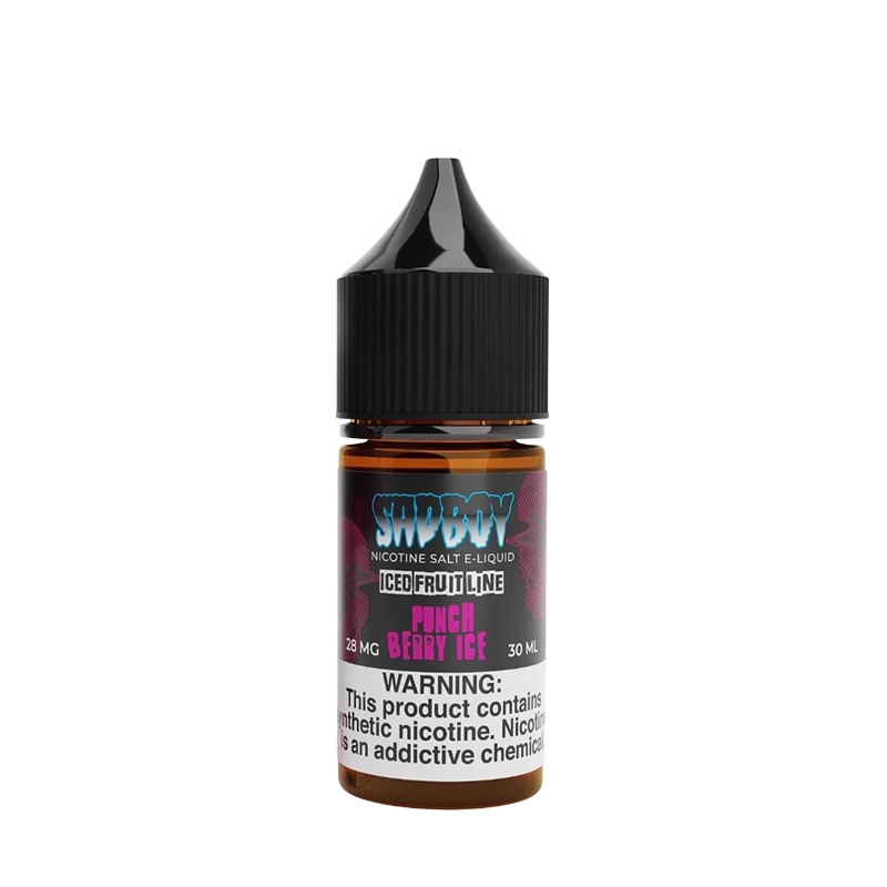 SadBoy Punch Berry ICE 30mL salt nicotine e-liquid bottle