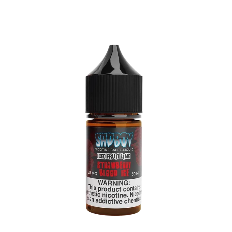 SadBoy Strawberry Blood ICE 30mL salt nicotine e-liquid bottle