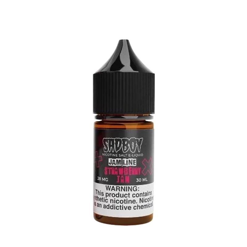 SadBoy Strawberry Jam 30mL salt nicotine e-liquid bottle
