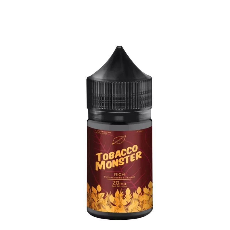 Tobacco Monster Rich 30mL salt nicotine e-liquid bottle