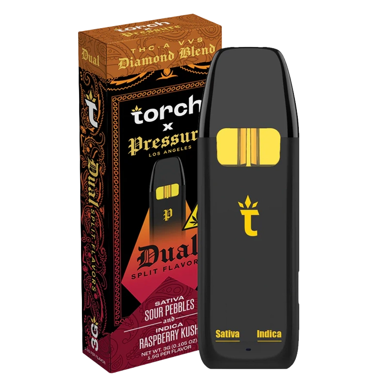 Torch x Pressure THC-A VVS Diamond Dual Flavors Disposable 3G device