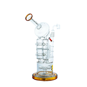 Tsunami 12″ Glass Water Pipe – Double Shower Head