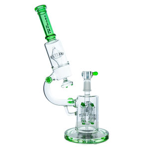 Tsunami 14″ Glass Water Pipe – Microscope Quad Rocket Domed Perc