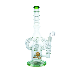 Tsunami 14″ Glass Water Pipe – Shower Head Octopus Perc