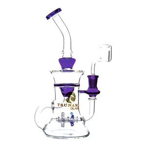 Tsunami 9″ Glass Water Pipe & Concentrate Rig – Propeller Recycler