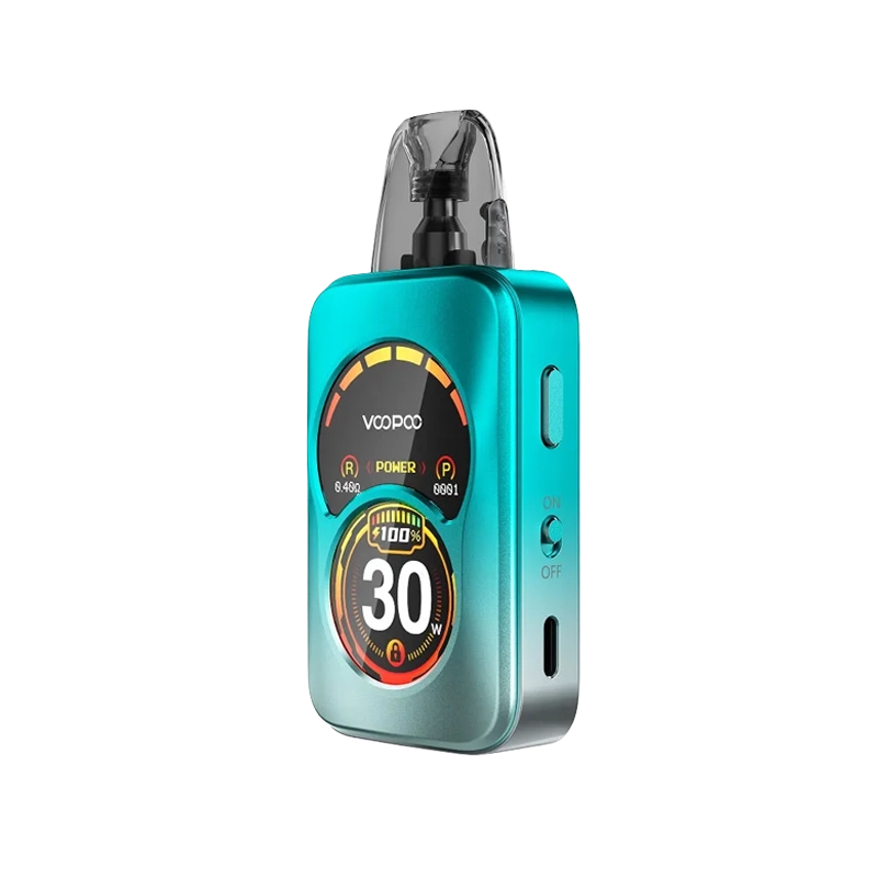 The sleek VOOPOO Argus G3 Pod System Kit, showing device, detachable pod, and USB-C port on a minimalist background.