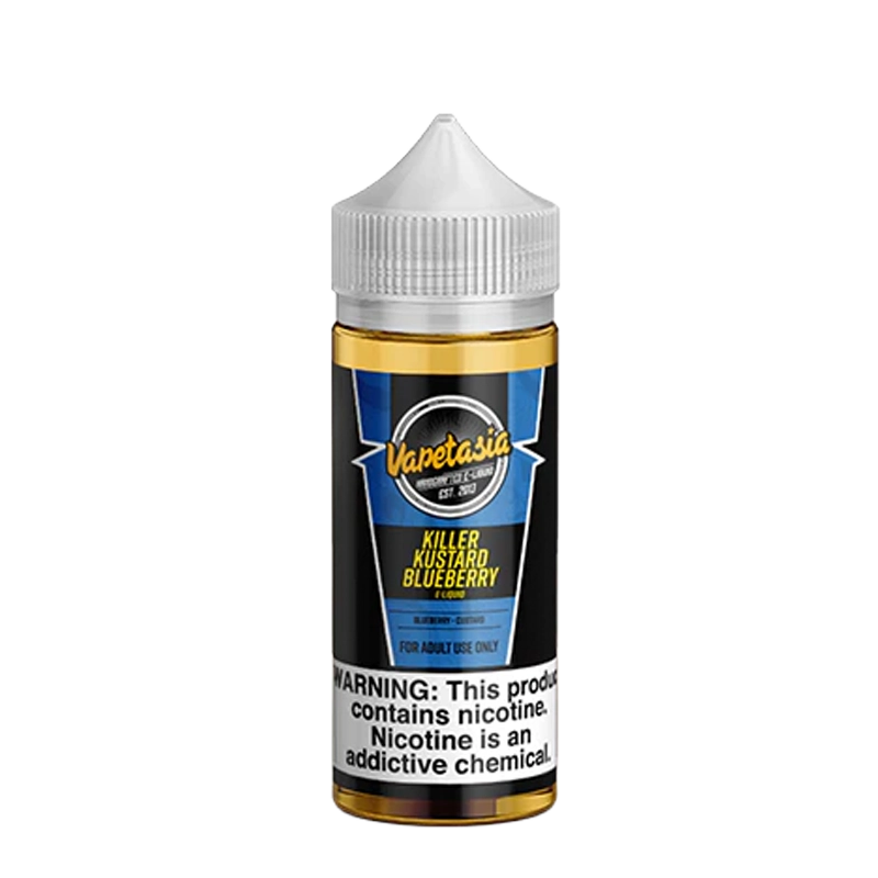 Vapetasia Killer Kustard Blueberry 100mL hand-crafted e-liquid bottle