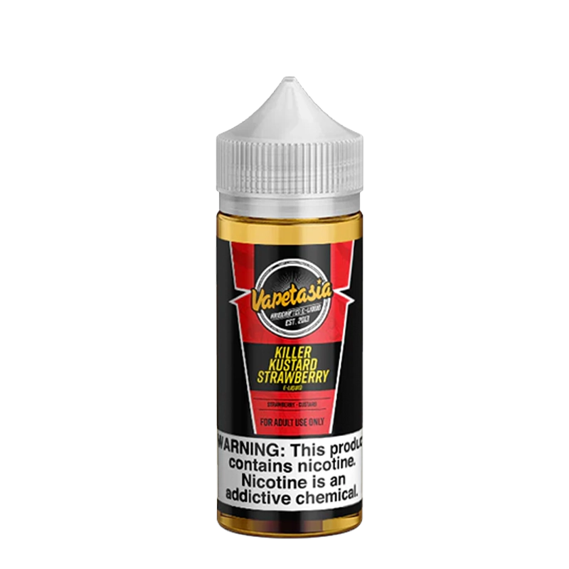 Vapetasia Killer Kustard Strawberry 100mL hand-crafted e-liquid bottle