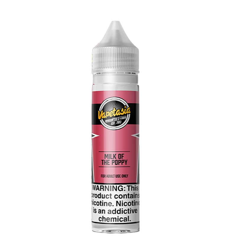 Vapetasia Milk of the Poppy 60mL tropical cream e-liquid bottle