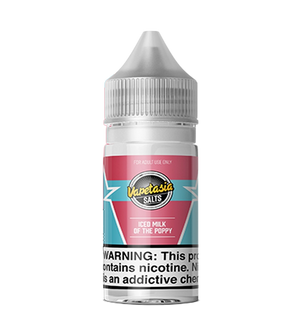 Vapetasia Iced Milk of the Poppy 30mL frozen cream salt nic bottle