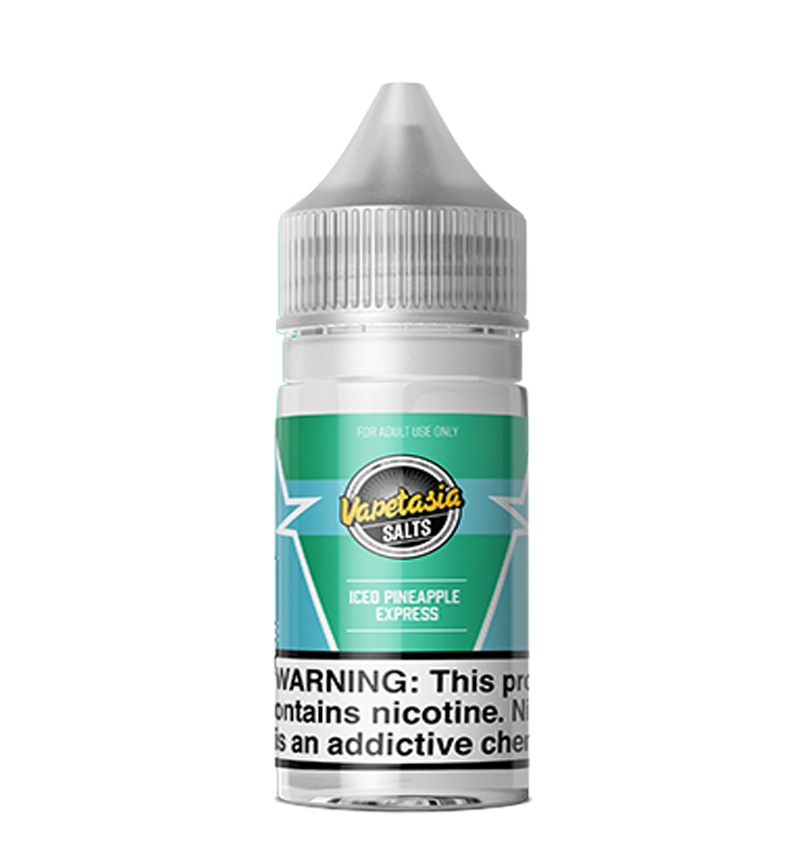 Vapetasia Iced Pineapple Express 30mL frozen tropical salt nic bottle