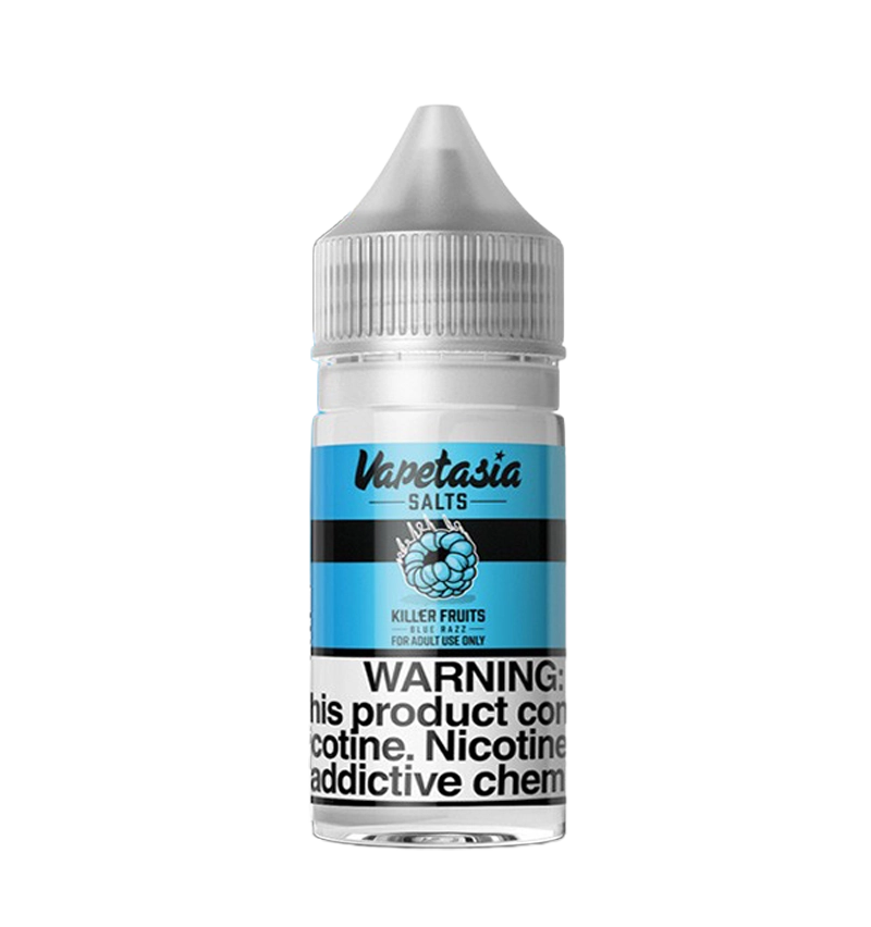 Vapetasia Killer Fruits Blue Razz 30mL salt nic bottle