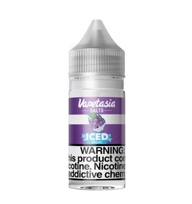 Vapetasia Iced Grape 30mL frozen grape salt nic bottle