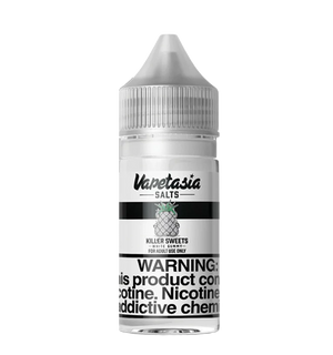 Vapetasia White Gummy 30mL mystery candy salt nic bottle