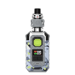 The powerful Vaporesso Armour Max Pod Kit showing dual-battery mod, iTank 2, and large color screen on a neutral background.