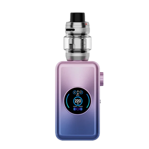 The Vaporesso Gen Max Dual 220W Kit showing the mod, iTank T, and vibrant display on a clean background.