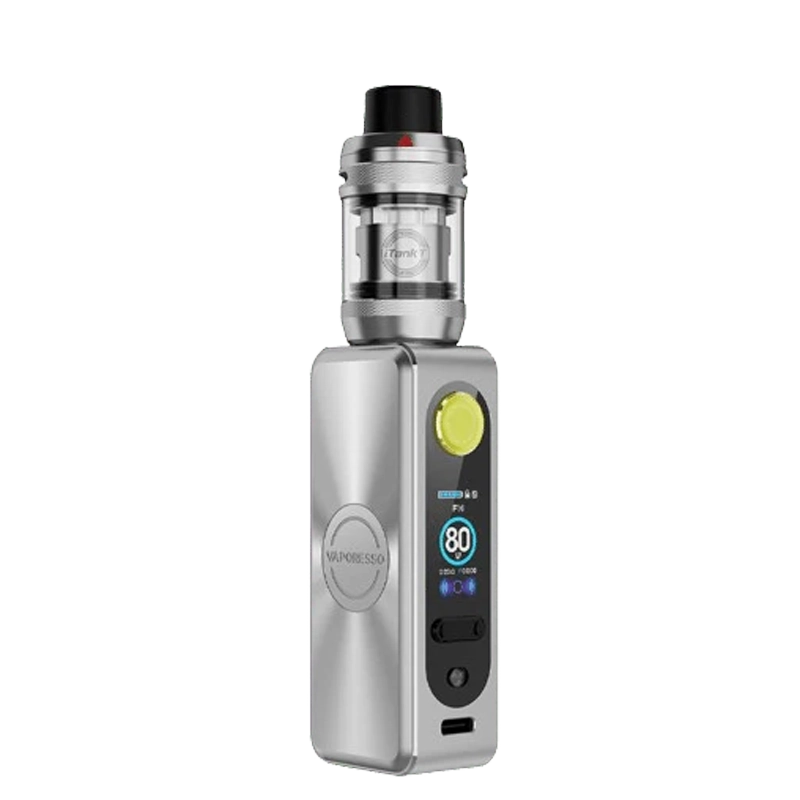 Vaporesso Gen SE 80W Kit - sleek compact box mod with iTank T clearomizer and vibrant 0.96-inch TFT display.
