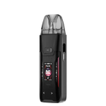 Vaporesso Luxe XR Max 2 80W Pod Kit - sleek device with 0.96" TFT display, RGB lighting, and 5ml clear pod.