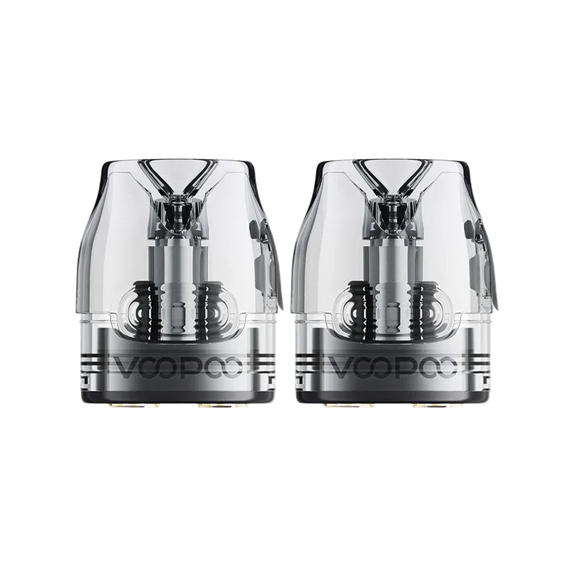 Genuine VooPoo Vmate 3mL replacement pod with clear e-liquid window and top-fill silicone plug.