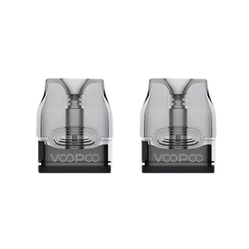 A pack of genuine VooPoo Vmate V2 3mL replacement pods, showing the transparent window and top-fill seal.