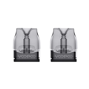 A pack of genuine VooPoo Vmate V2 3mL replacement pods, showing the transparent window and top-fill seal.