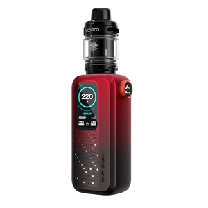The powerful VOOPOO VINCI Spark 220 Dual Kit showing dual-battery mod, pod/tank, and large screen on a neutral background.