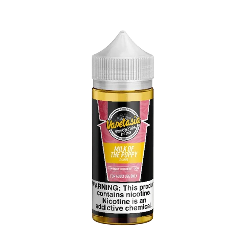Vapetasia Iced Milk Of The Poppy 100mL hand-crafted e-liquid bottle